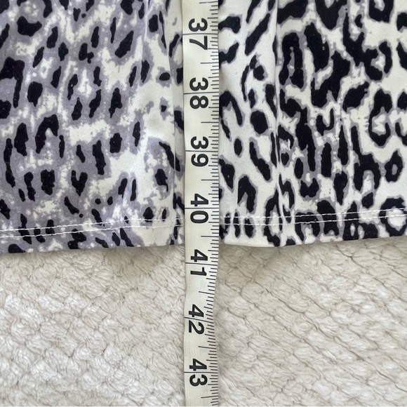 Anne Klein Animal Print Dress 3X Office Career A-Line Knee Length Stretch Ruffle - Picture 13 of 15